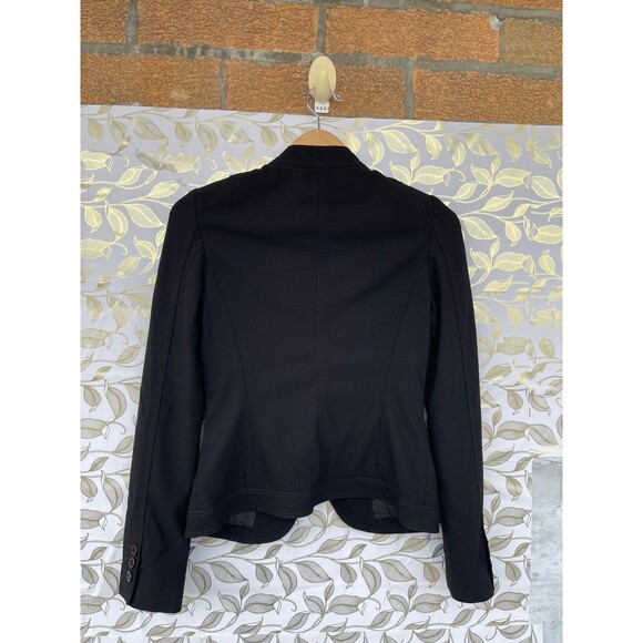 UMA Estnation Black Military Blazer | Dark Academia Stand Collar Jacket 38/4 - Picture 6 of 12